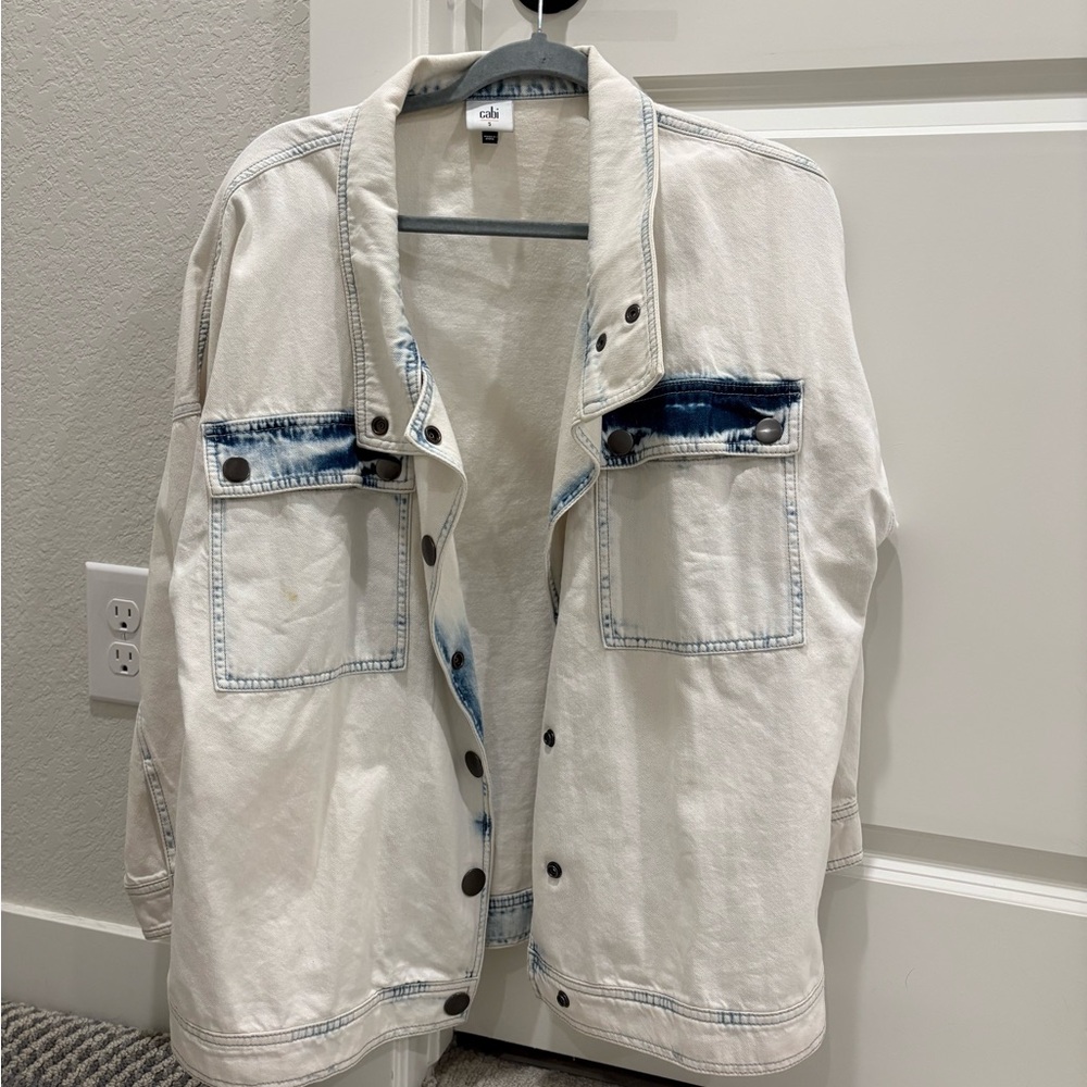 CABI oversized washed denim